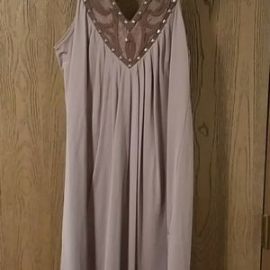 NEW tunic w/ leather like trim